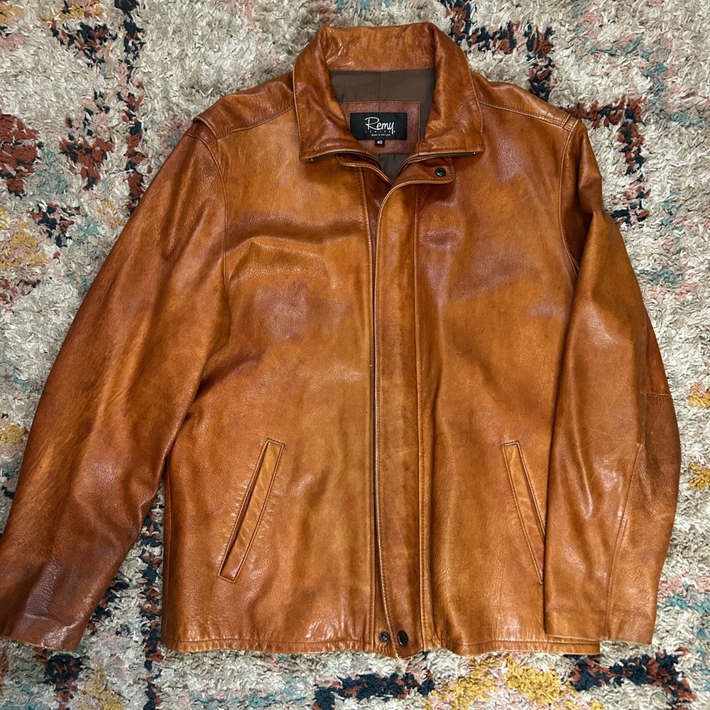 Remy Leather Brown Jacket for Men